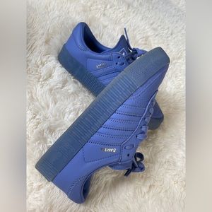 Adidas Samba Purple Blue Leather Platform